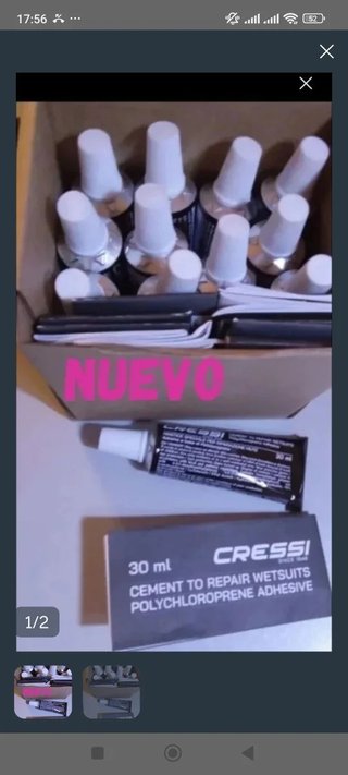 ☸️ 12 tubos cola neopreno Cressi