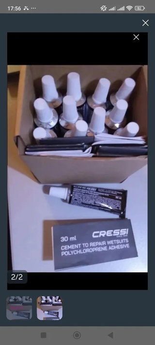 ☸️ 12 tubos cola neopreno Cressi
