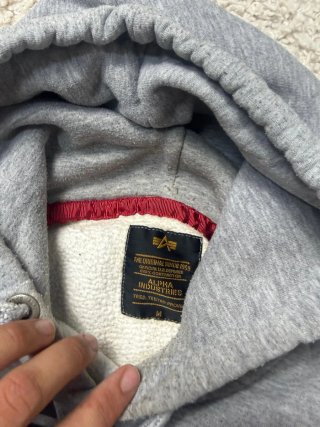 Talla M Sudadera Alpha Industries Gris