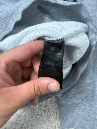 Talla M Sudadera Alpha Industries Gris
