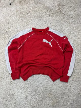 Talla L Sudadera Puma Vintage Rojo Y blanco