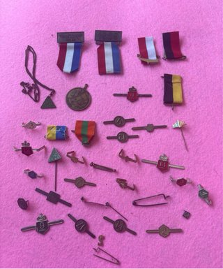Lote insignias y distintivos militares