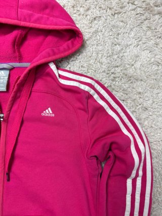 Talla S Chaqueta Adidas Fucsia Triple Linea Blanca
