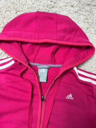 Talla S Chaqueta Adidas Fucsia Triple Linea Blanca