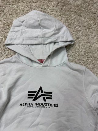 Talla S Sudadera Alpha Industries Blanca