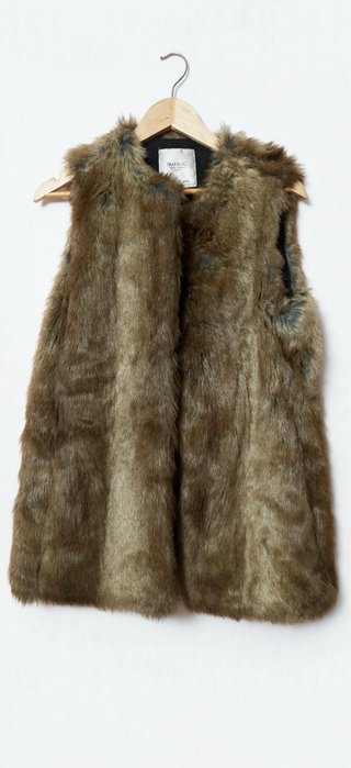 Chaleco pelo sintético Zara Talla L