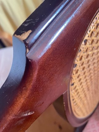 Silla clásica de rejilla madera