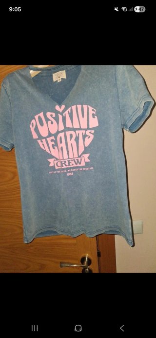 Camiseta Fetiche Suances Corazón Rosa Talla S