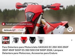 Careta Faro LED Blanca gas gas universal