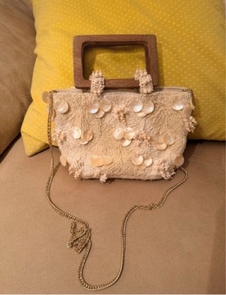 Bolso Zara Beige con Adornos