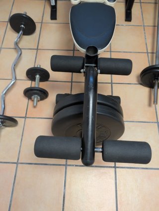 Gimnasio completo Domyos: Banco + Barras + Pesas
