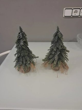 Set di 2 alberi di Natale decorativi