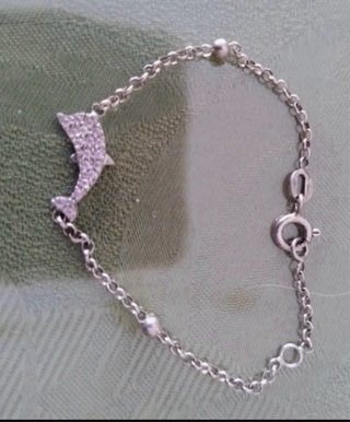 Pulsera Plata 925 Delfín Circonitas