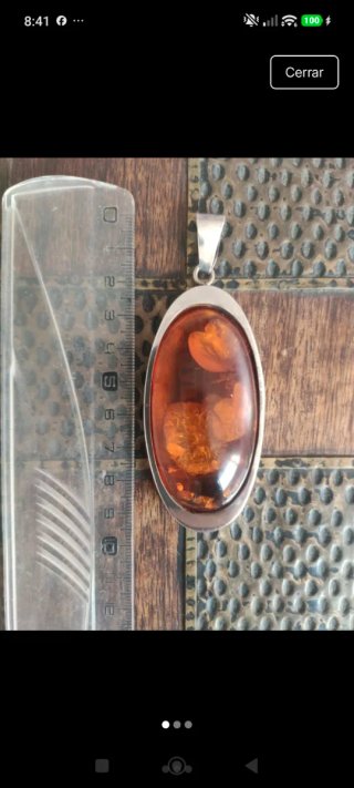 Exclusivo Colgante de Plata 925 con Ámbar
