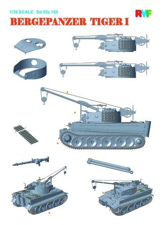 Maqueta Bergepanzer Tiger I, RFM 1/35