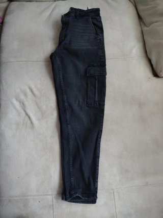 Pantalón Vaquero Cargo Negro