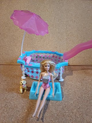 Conjunto Piscina Barbie com Acessórios