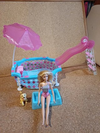 Conjunto Piscina Barbie com Acessórios