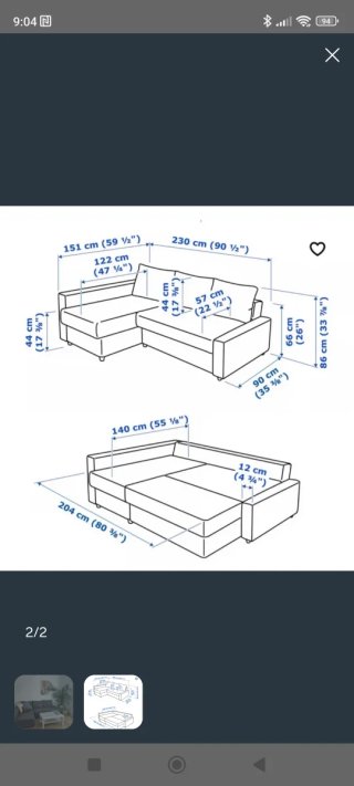 Sofá Cama Chaise Longue Ikea Friherten 3 Plazas