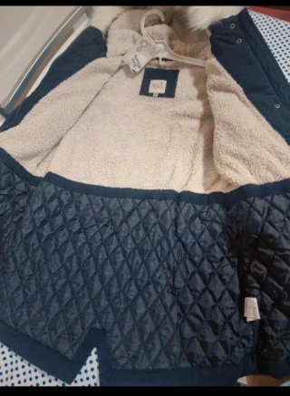 Parka coreana azul marino Talla XXS nueva