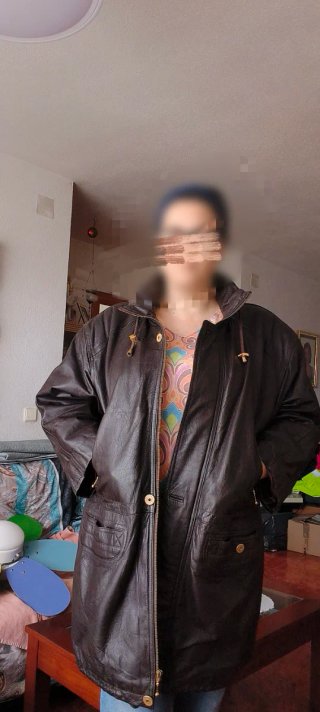 Chaqueta de cuero vintage años 80