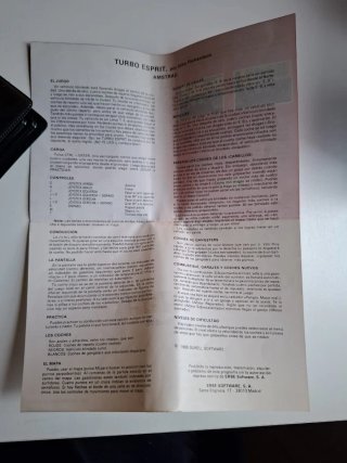 Juego Turbo Esprit para Amstrad
