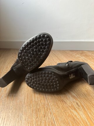Botines Tod's Mujer Negros Tacón Plataforma Hebill