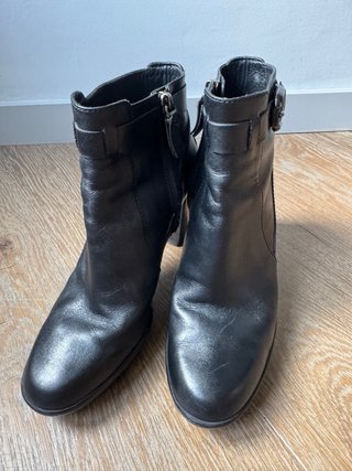 Botines Tod's Mujer Negros Tacón Plataforma Hebill