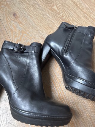 Botines Tod's Mujer Negros Tacón Plataforma Hebill
