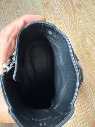 Botines Tod's Mujer Negros Tacón Plataforma Hebill