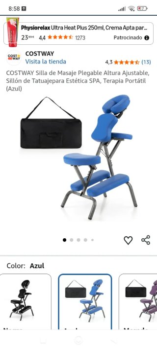 Banco silla masaje portátil