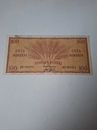 Antiguos 100 Marcos Finlandeses .