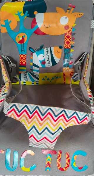 Trona portátil para bebé con diseño Tuc Tuc