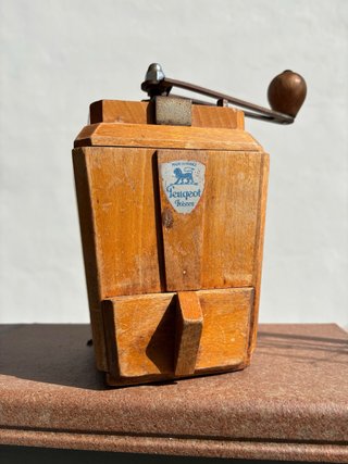 Molinillo Café Peugeot Madera Vintage