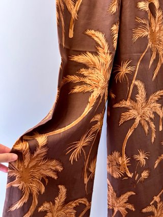Mono Mango Cut out Estampado Palmeras Talla S