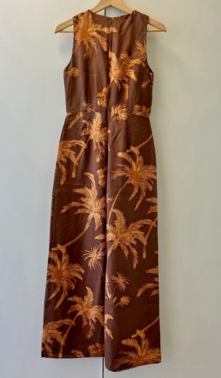 Mono Mango Cut out Estampado Palmeras Talla S