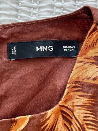 Mono Mango Cut out Estampado Palmeras Talla S