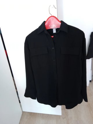 Camisa negra elegante Wam