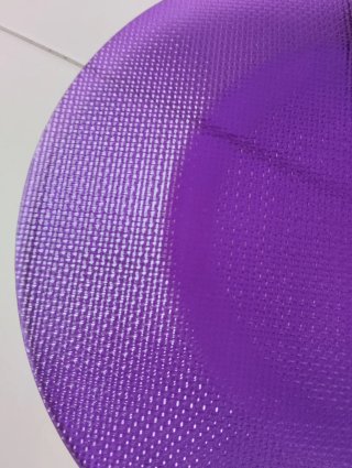 Set 2 Piatti Vetro Viola Trasparenti