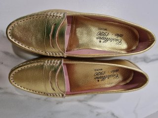 Zapatos Castellano Dorados Mujer