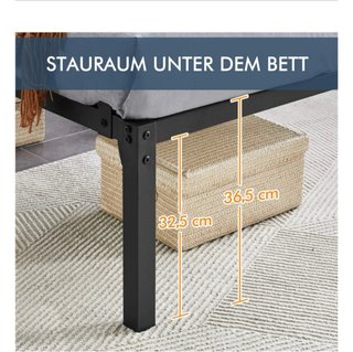Estructura cama metálica 90x200cm