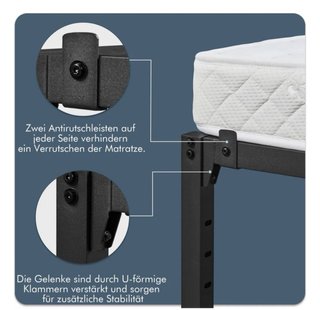 Estructura cama metálica 90x200cm