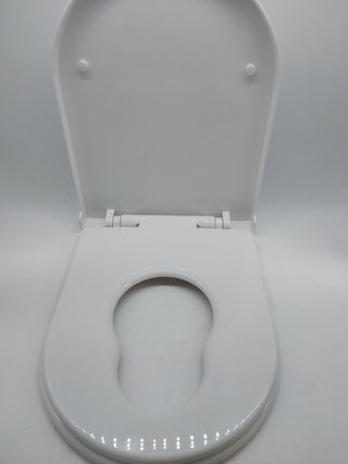Ibergrif M41001-2 Tapa WC Universal, Asiento de Inodoro Familiar con Cierre Suave en Forma de D con