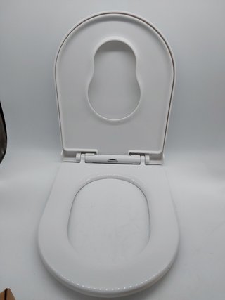 Ibergrif M41001-2 Tapa WC Universal, Asiento de Inodoro Familiar con Cierre Suave en Forma de D con