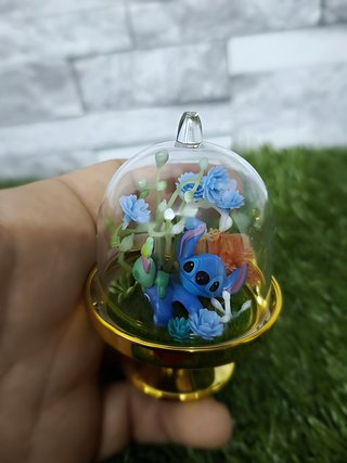 Cúpula terrario Stitch · mini diorama