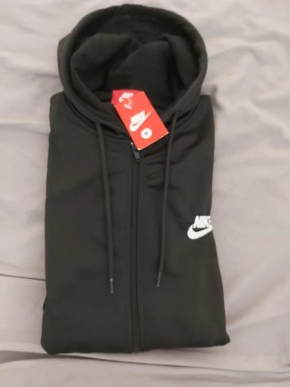 Sudadera Nike Negra con Cremallera