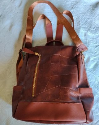 Zainetto marrone patchwork