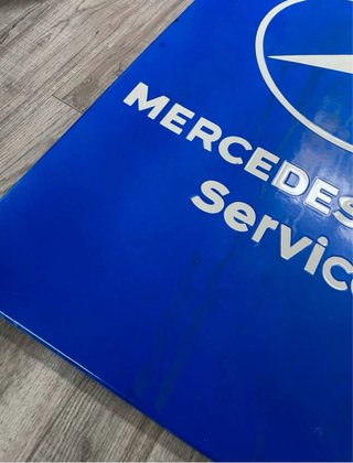 Cartel de Chapa Esmaltada Mercedes-Benz Service