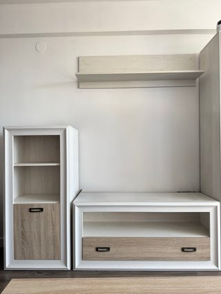 Mueble TV Salón Blanco y Madera