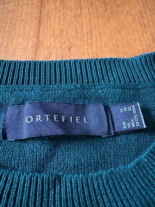 Jersey Cortefiel Verde con Flores Talla XL